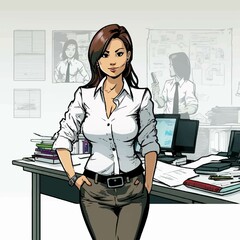 Business woman for a great work