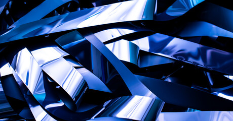 blue spiral ribbon, videotape tape. background or texture