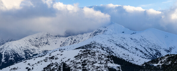 The winter Tatra Mountains - Rakon and Wolowiec mountains