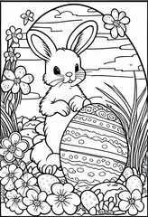 Easter Coloring Book Page
