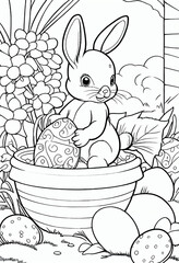 Easter Coloring Book Page