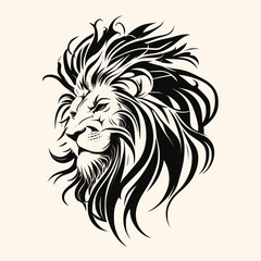 Fototapeta premium Lion Head Logo Icon Vector Illustration