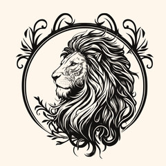 Lion Head Logo Icon Vector Illustration