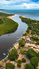 Tropical Caraíva Bahia Paisagem Natureza  Paraíso Turístico Vilarejo Férias Verão Praia Satu Rio Mar Comunidade Litorânea Ribeirinha Porto Seguro Costa Descobrimento APA Trancoso Monte Pascoal Igreja