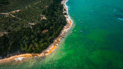 Tropical Caraíva Bahia Paisagem Natureza  Paraíso Turístico Vilarejo Férias Verão Praia Satu Rio Mar Comunidade Litorânea Ribeirinha Porto Seguro Costa Descobrimento APA Trancoso Monte Pascoal Igreja - obrazy, fototapety, plakaty