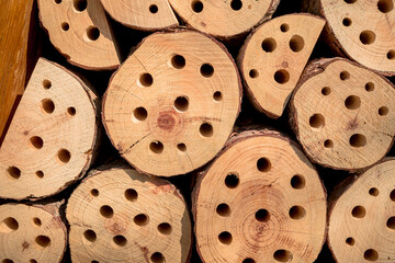 Insect hotel for brood care and nature protection