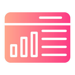 Obraz premium analytics gradient icon