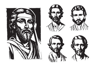 Saint Joseph Graphic Sheet, Saint Joseph, Saint Joseph Tattoo Designs