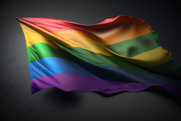 The rainbow flag as an expression of love and identity in a render