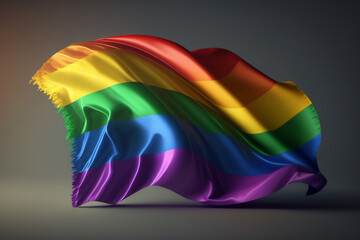 The rainbow flag and its message of equality in a high-quality render