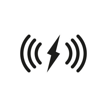wireless charging icon. Digital technology. Vector illustration.