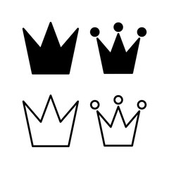 Crown icon vector illustration. crown sign and symbol