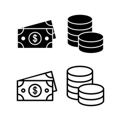 Money icon vector illustration. Money sign and symbol