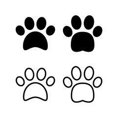 Naklejka na ściany i meble Paw icon vector illustration. paw print sign and symbol. dog or cat paw