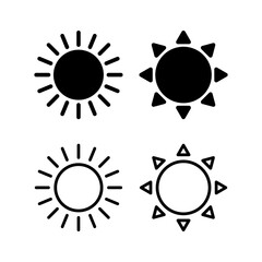 Sun icon vector illustration. Brightness sign and symbol.