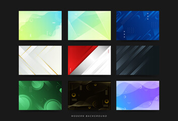 Modern background .geometric style, gradations .collection 9 set .eps 10