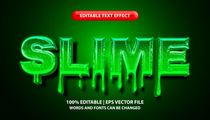 Slime text, editable text effect templates, fluid effect text style