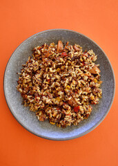 Tuna with brown rice and quinoa