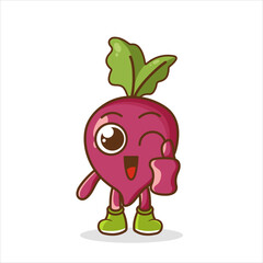 beetroot Character giving thumbs up