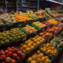 Hortifruti no supermercado criado por IA