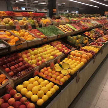 Hortifruti no supermercado criado por IA