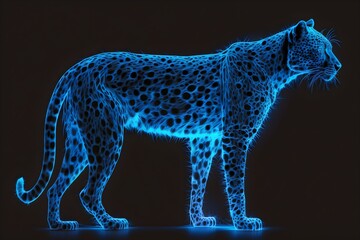 Animals leopard in the sky