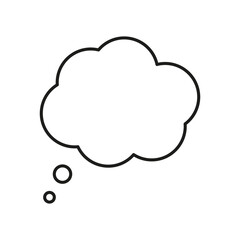 cloud message icon. Text message. Empty speech bubble. Vector illustration.
