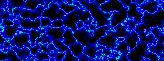 Obraz premium Abstract watercolor Black liquid wave in lava drak bule on black background.
