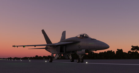 FA-18 Super Hornet - Maverick - Amazing fighter plane, Florida USA, February 13 2023, 3D illustration