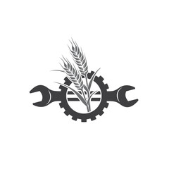 illustration of wheat harvester mechanic, wheat harvester spare part services.