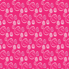 EASTER EGGS SEAMLESS PATTERN PINK BACKGROUND