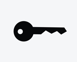 Key Icon House Door Home Keys Lock Safe Password Secret Access Black White Silhouette Symbol Sign Graphic Clipart Artwork Illustration Pictogram Vector
