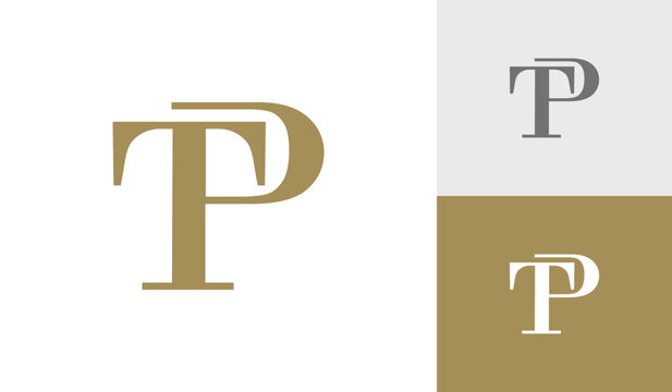 Letter TP initial monogram logo design vector