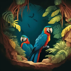 Macaw - Exotic Parrot Generative AI
