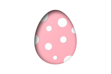 Pink paper cut to form an Easter egg pattern. overlay paper