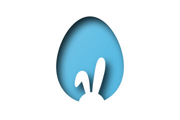 Light blue paper cut to form an Easter egg pattern. overlay paper