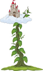 Castle with bean sprout in the clouds - 581627906