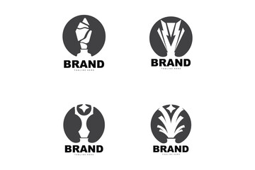 Trophy Logo Design, Award Winner Championship Trophy Vector, Success Brand