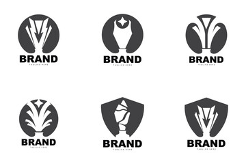 Trophy Logo Design, Award Winner Championship Trophy Vector, Success Brand