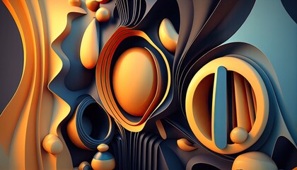 Sci-Fi Dreamscape: A Stunning 3D Abstract Illustration in Octan Render