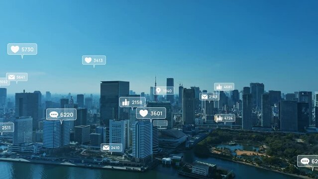 都市とソーシャルネットワーク　空撮