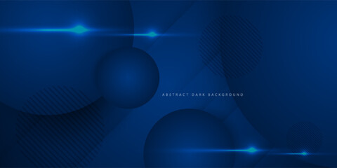Geometry abstract background with dark blue circle space background design. Modern and cool design. Vector Eps10