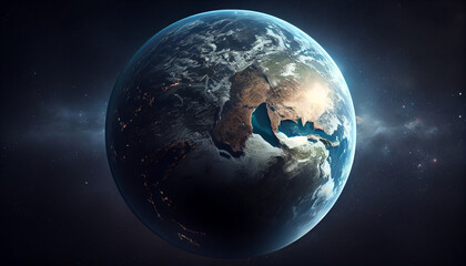 Obraz na płótnie Canvas View of the planet.generative ai