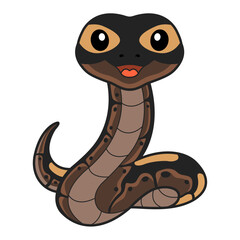 Cute ghi mojave ball python cartoon