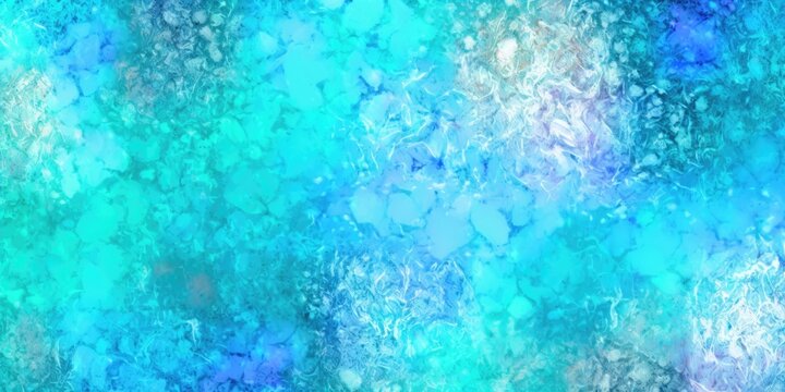 Teal and blue abstract sponge paint watercolor background wallpaper. Aqua color texture.