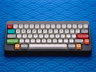Modern mechanical keyboard with vintage inspired design