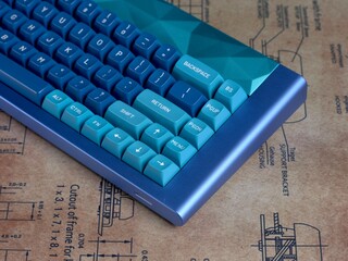 Modern mechanical keyboard with vintage inspired design