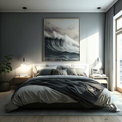 room with bed Generative AI
