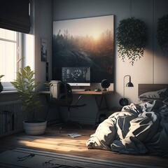 living room interior Generative AI