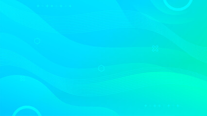 Fototapeta premium Dynamic blue green liquid wave background with abstract gradient design. Ideal for website, banner, brochure, and poster projects